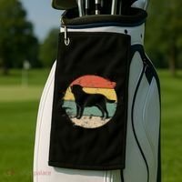 Labrador Lab Dog Yellow Black Labrador Retriever Golf Towel thumb 2