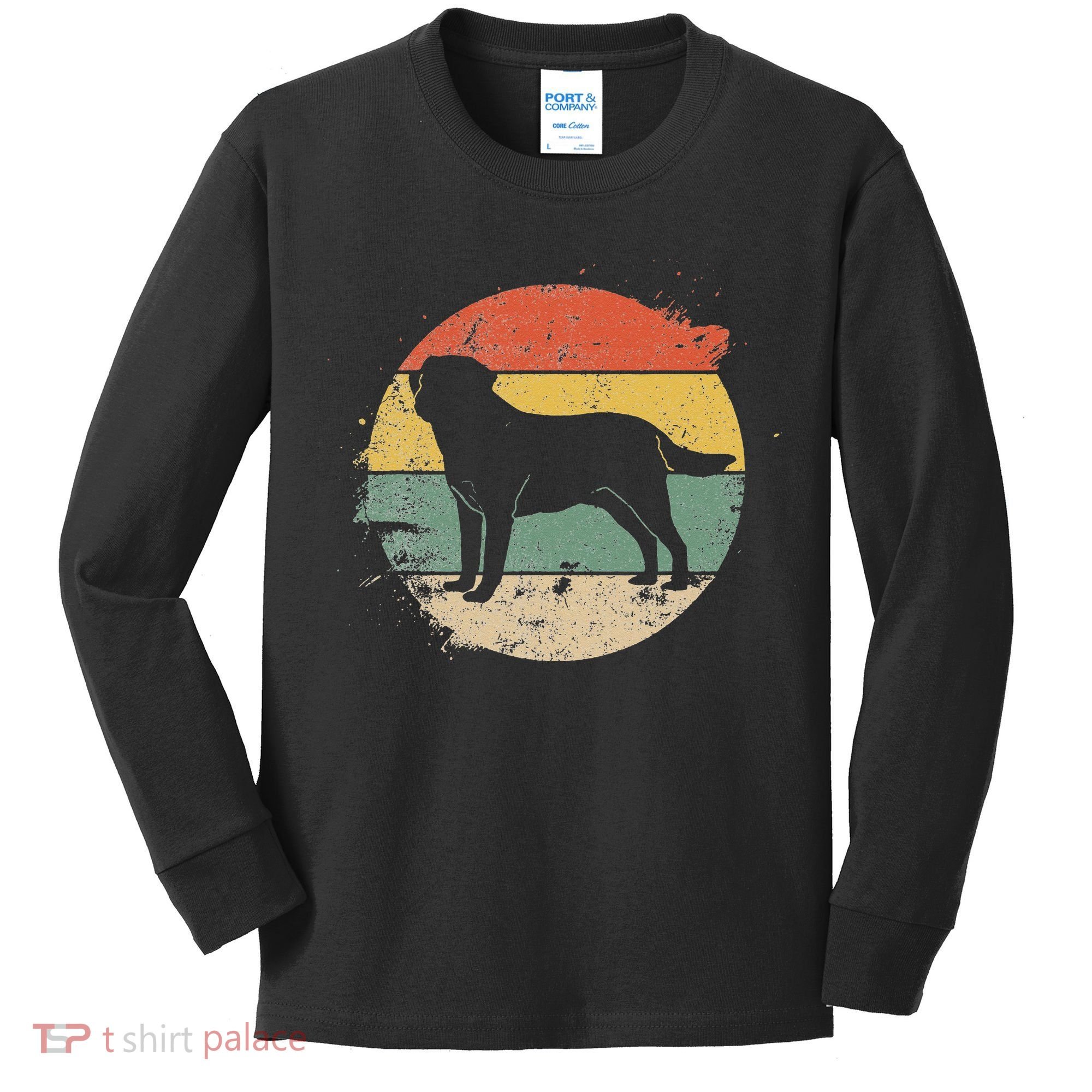 Labrador Lab Dog Yellow Black Labrador Retriever Kids Long Sleeve Shirt
