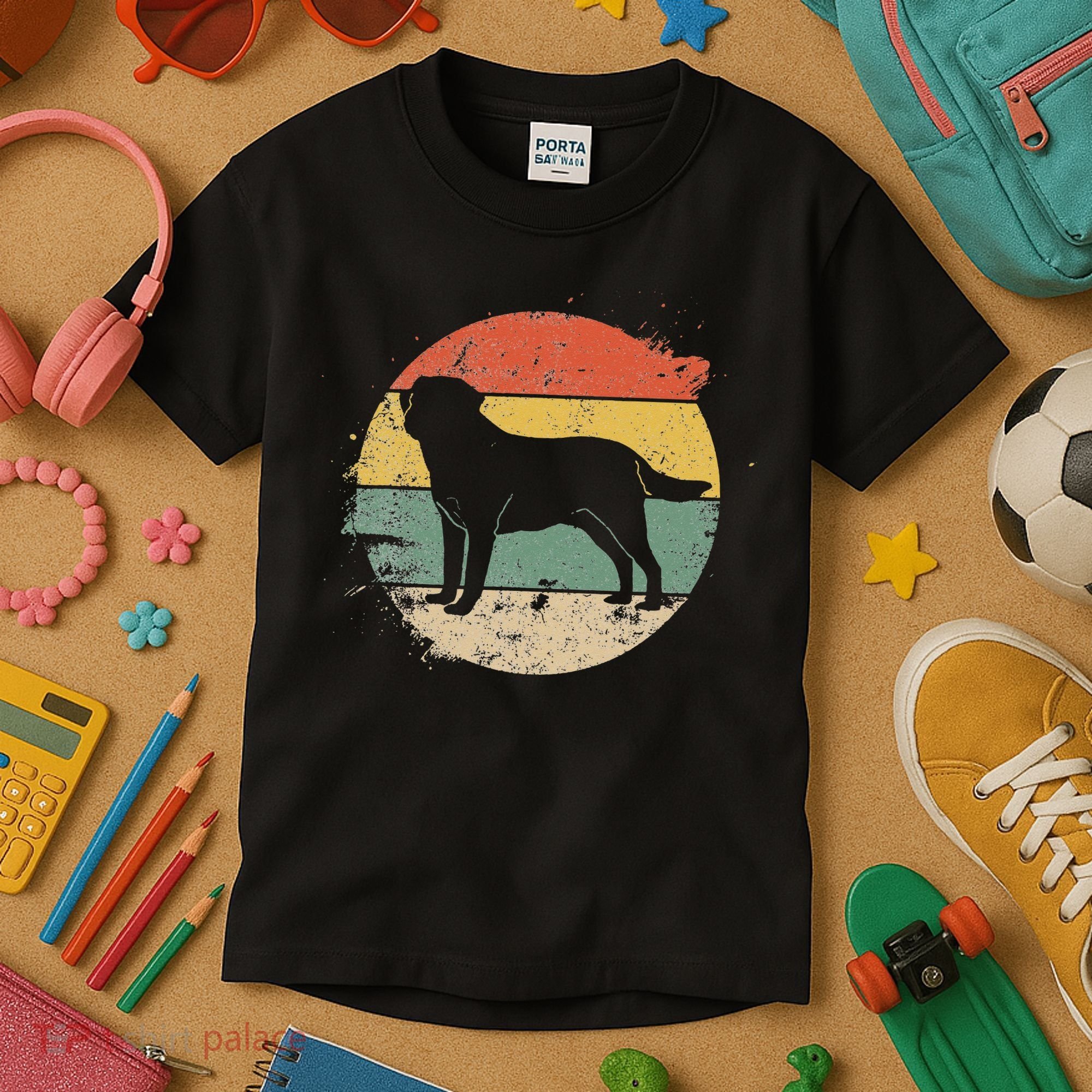 Labrador Lab Dog Yellow Black Labrador Retriever Kids T-Shirt