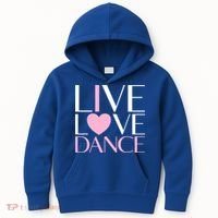 Live Love Dance I Love Dance Ballerina Ballet Gift Cool Gift Kids Hoodie thumb 0