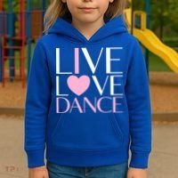 Live Love Dance I Love Dance Ballerina Ballet Gift Cool Gift Kids Hoodie thumb 3