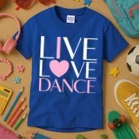 Live Love Dance I Love Dance Ballerina Ballet Gift Cool Gift Kids T-Shirt thumb 3