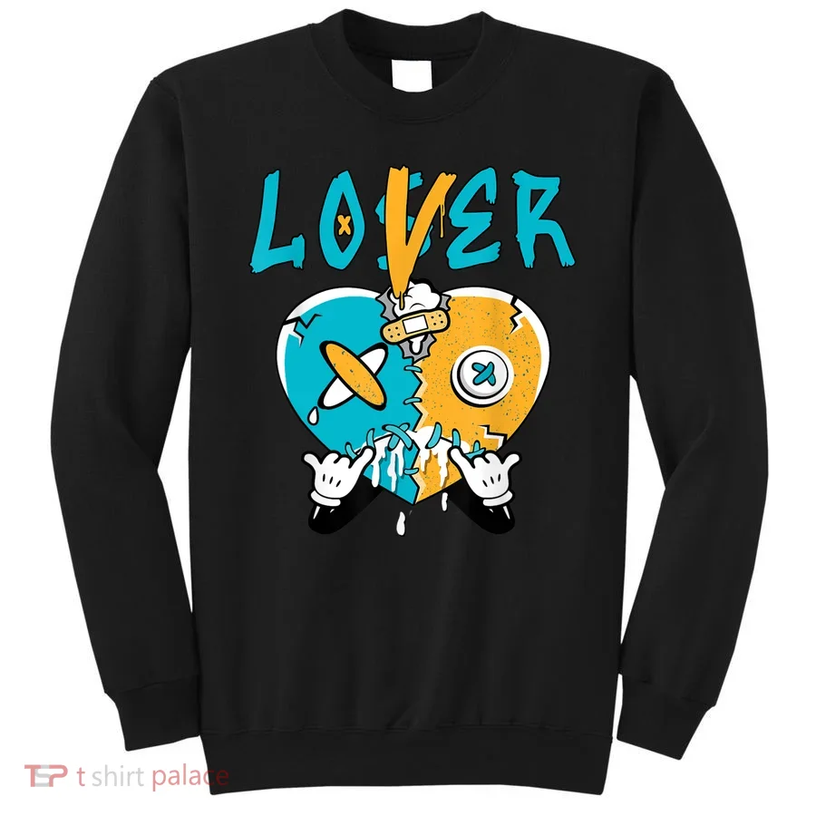 Loser Lover Drip Heart Retro Aqua 5s Matching Sweatshirt