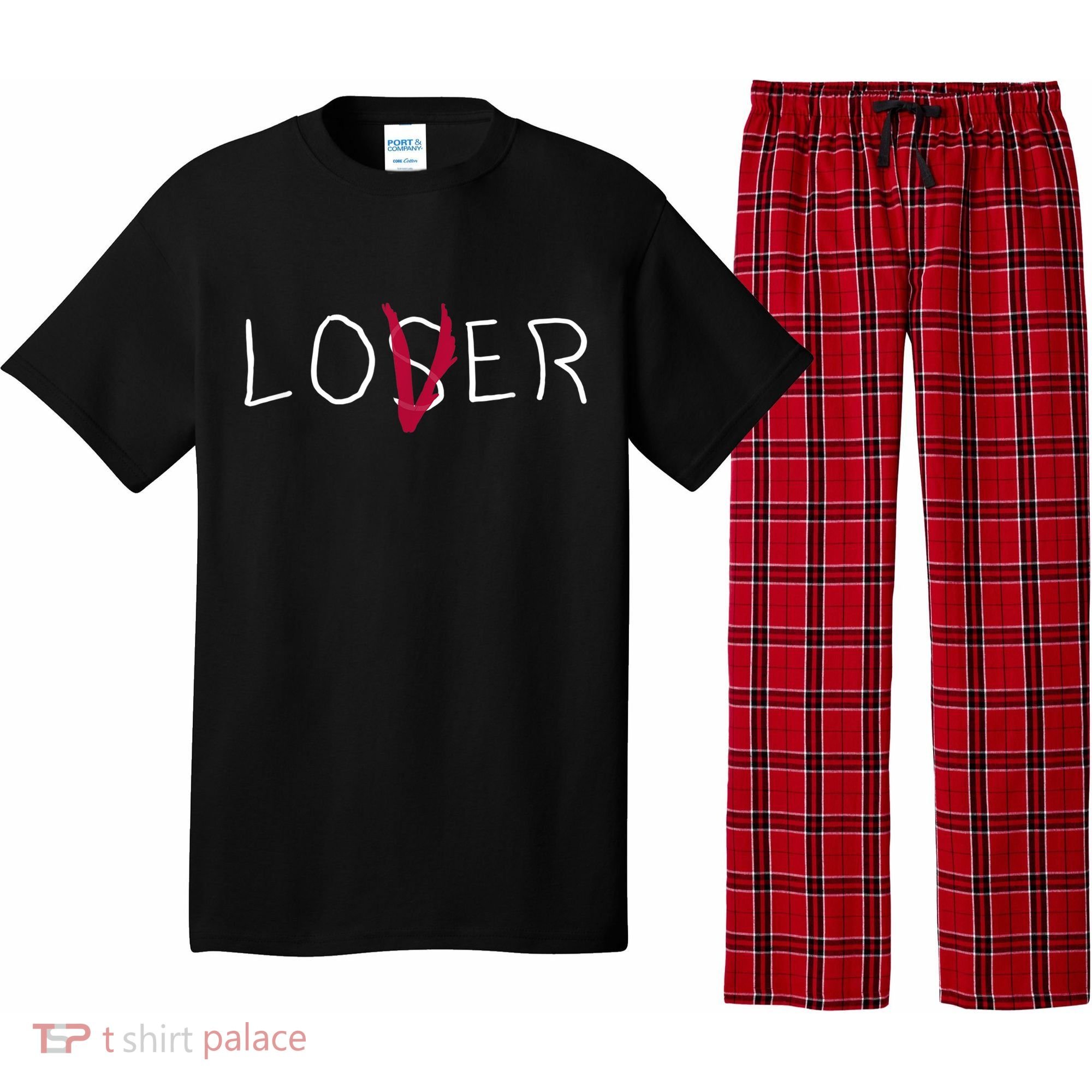 Loser Lover Dark Shirt Pajama Set