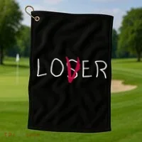 Loser Lover Dark Shirt Golf Towel thumb 1