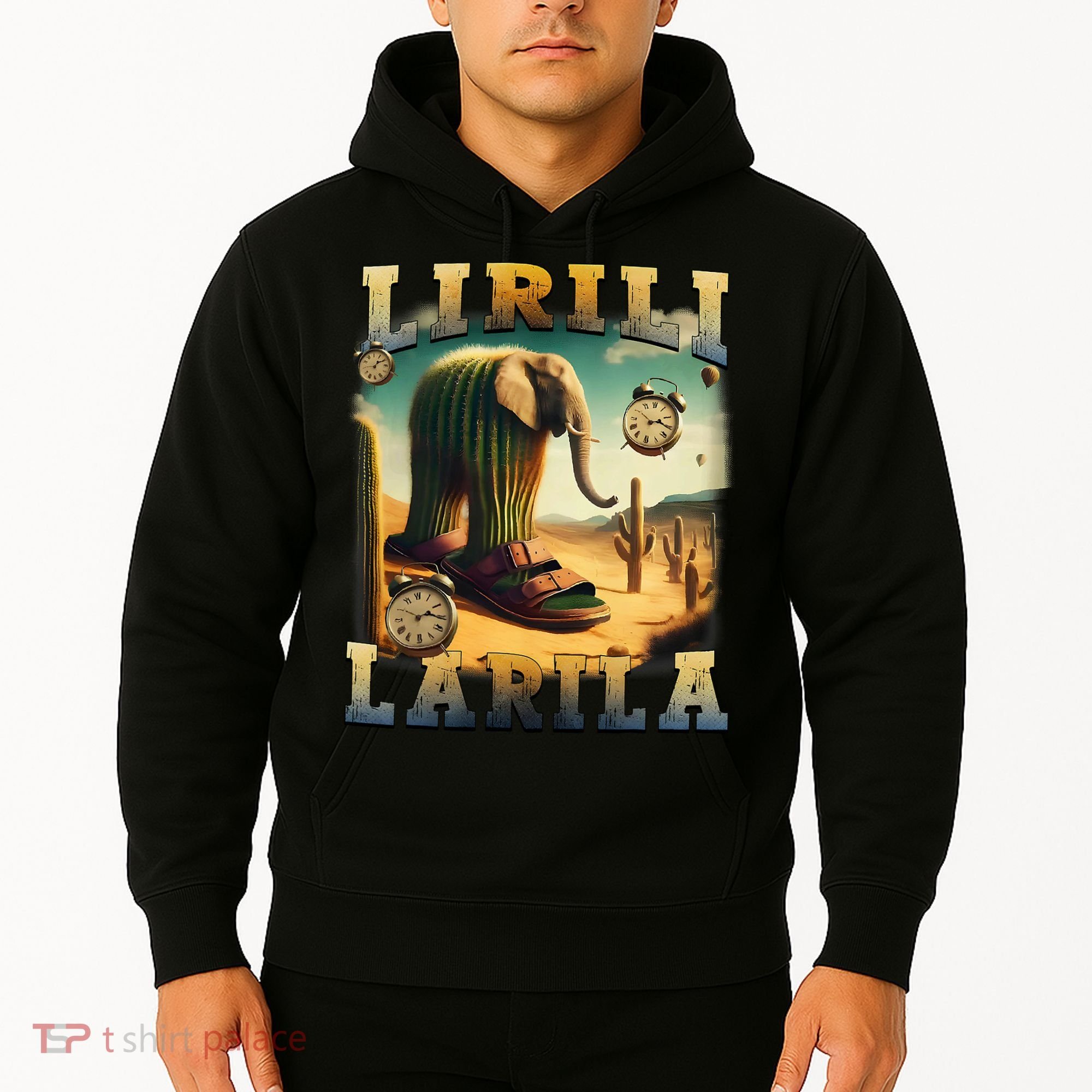 Lirili Larila Funny Italian Brainrot Meme Cactus Elephant Hoodie