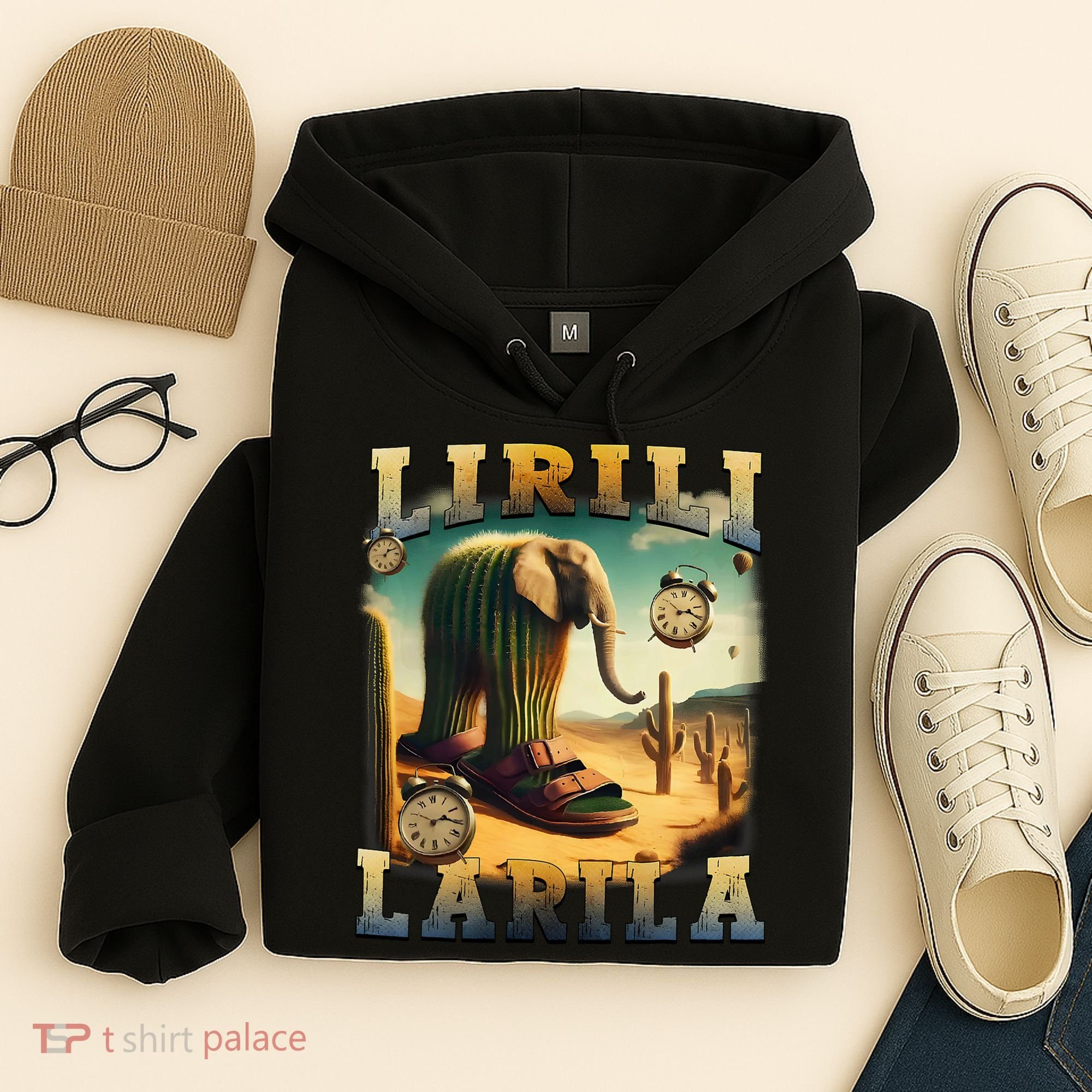 Lirili Larila Funny Italian Brainrot Meme Cactus Elephant Hoodie