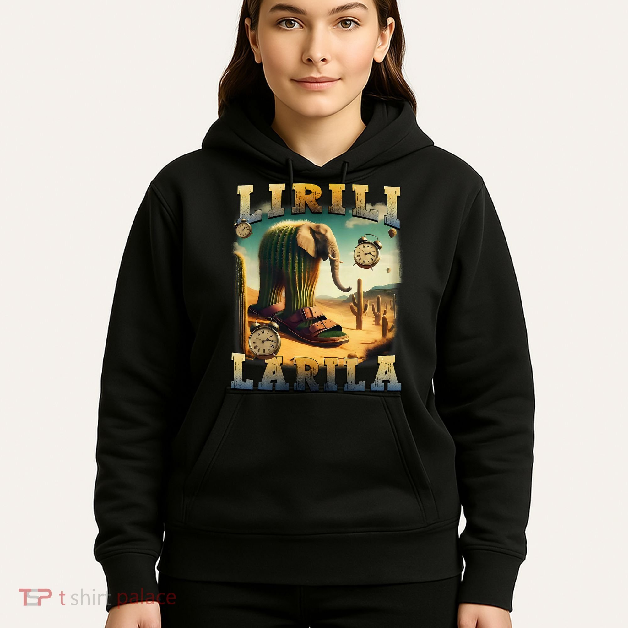 Lirili Larila Funny Italian Brainrot Meme Cactus Elephant Hoodie