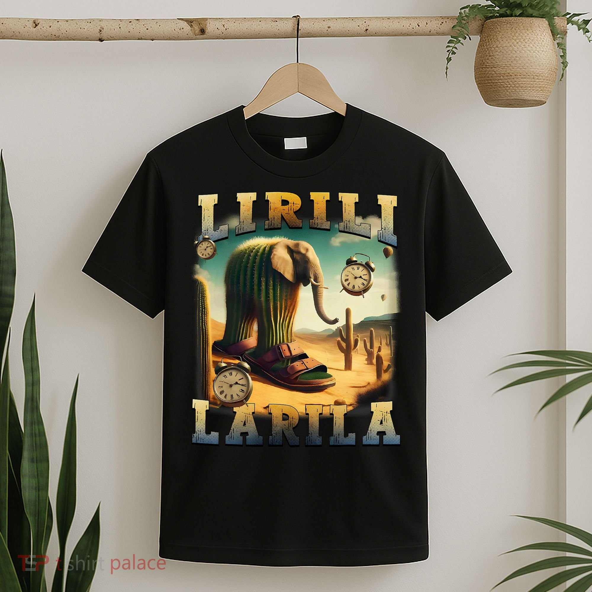 Lirili Larila Funny Italian Brainrot Meme Cactus Elephant T-Shirt