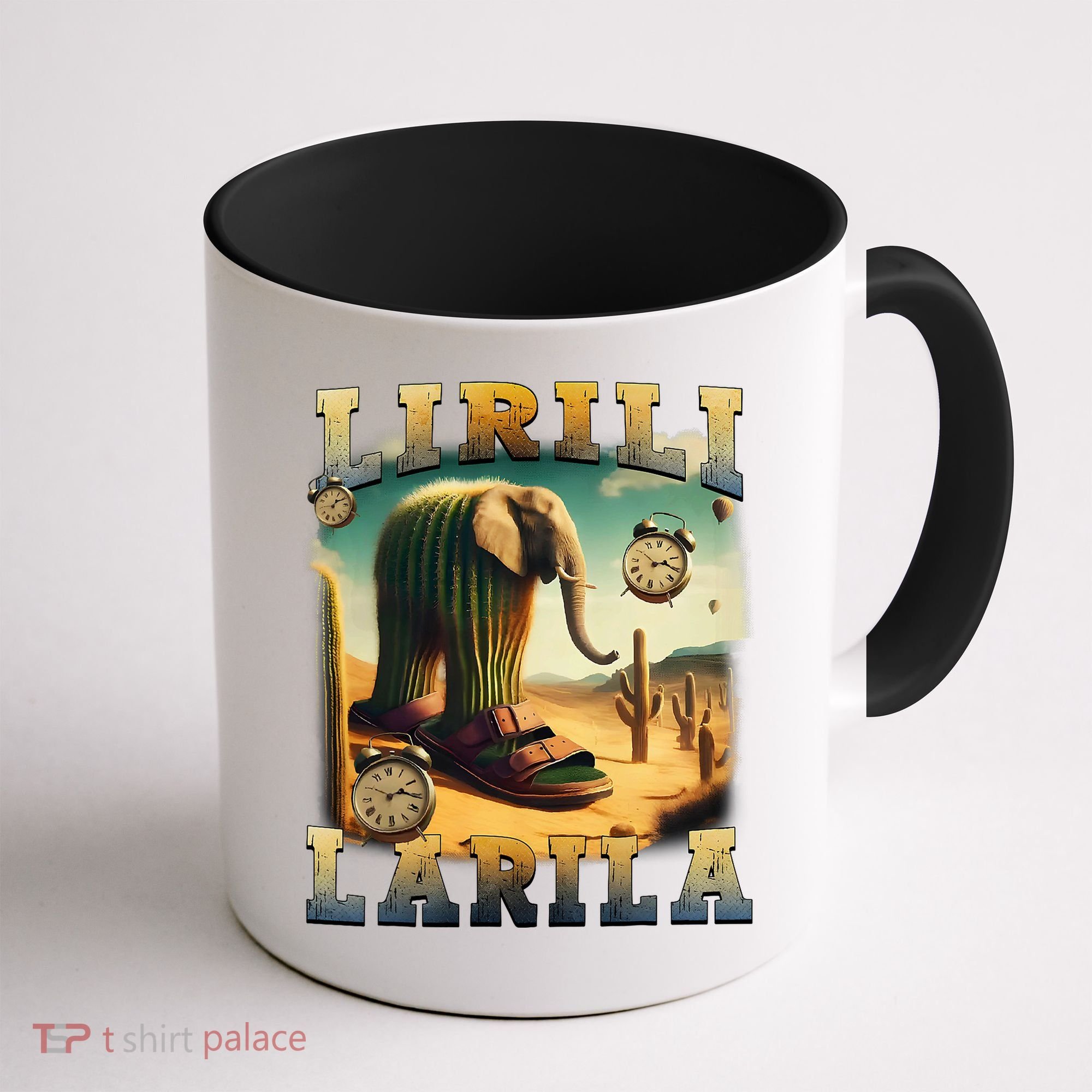Lirili Larila Funny Italian Brainrot Meme Cactus Elephant Coffee Mug