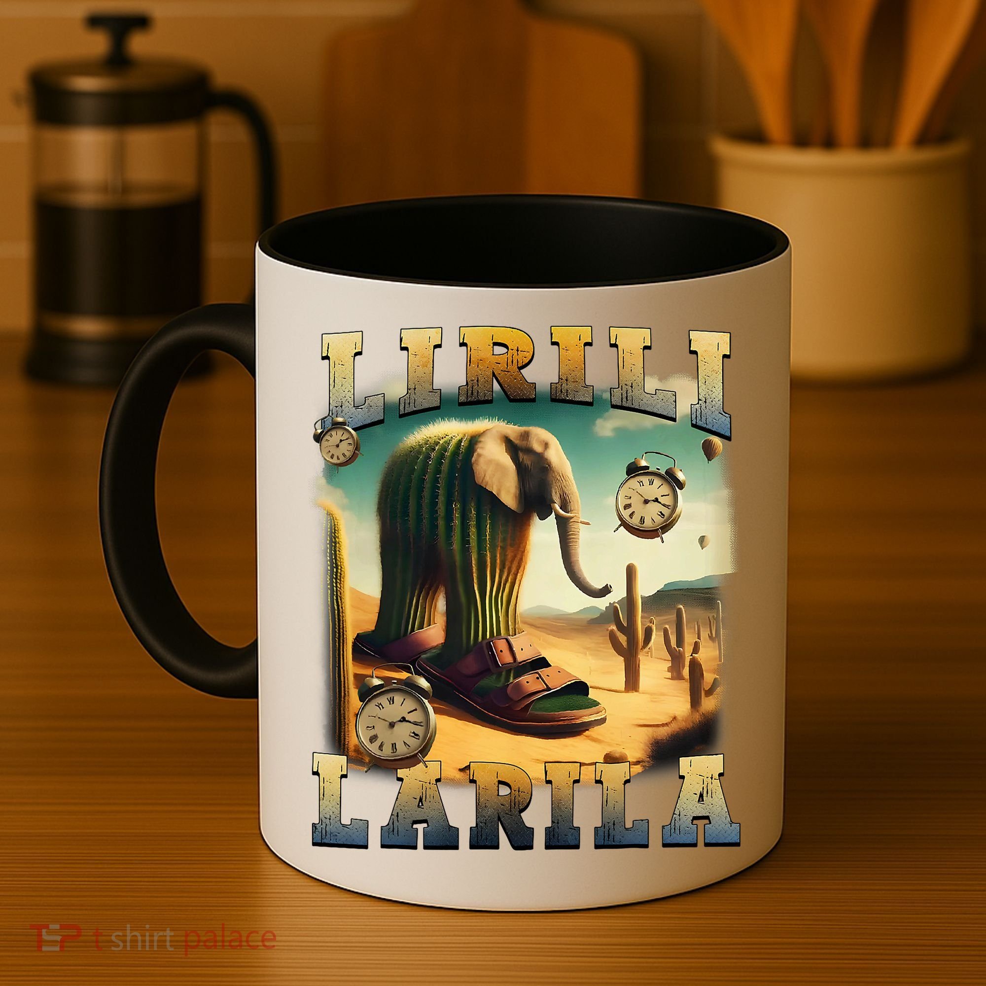 Lirili Larila Funny Italian Brainrot Meme Cactus Elephant Coffee Mug