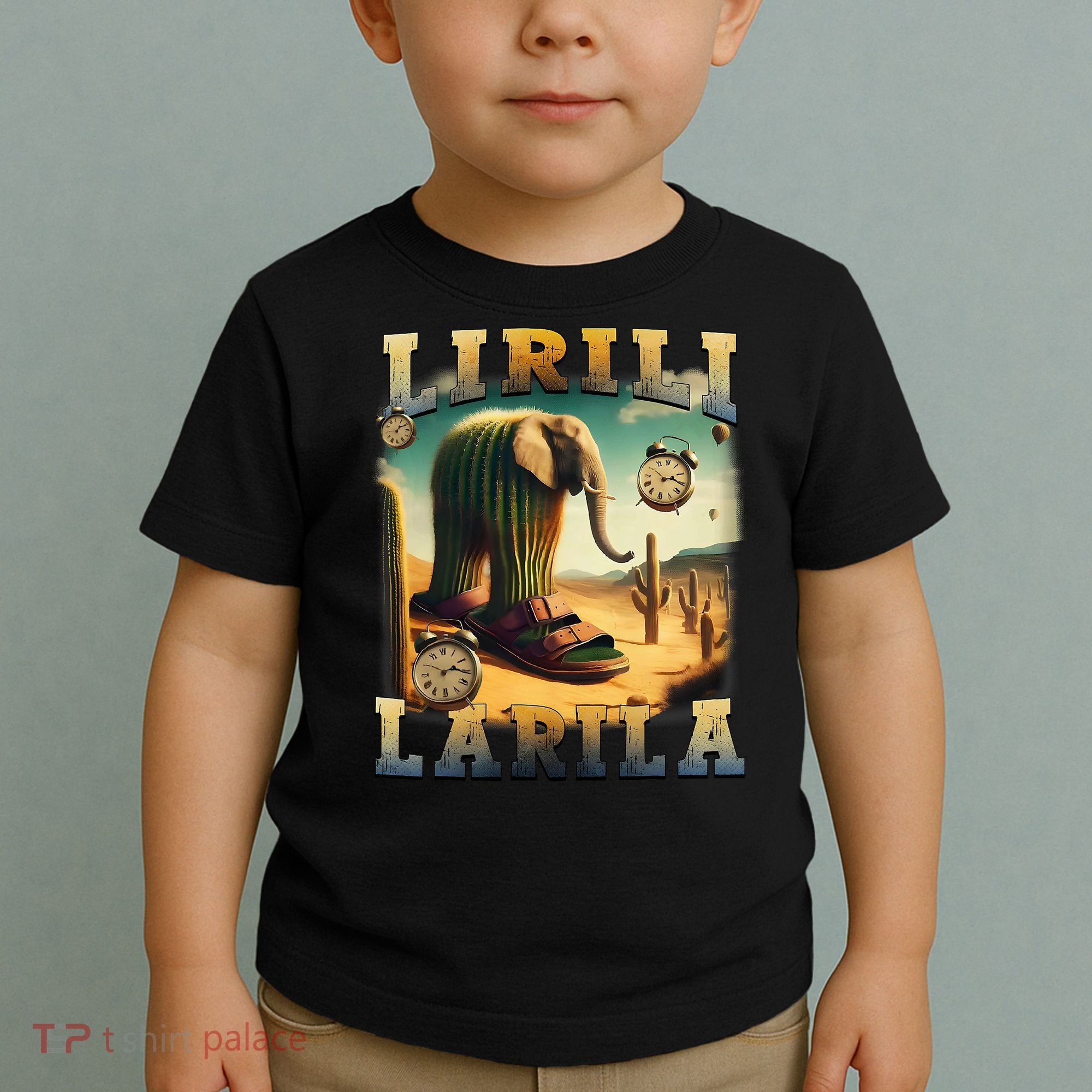 Lirili Larila Funny Italian Brainrot Meme Cactus Elephant Toddler T-Shirt
