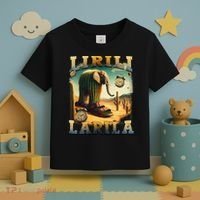 Lirili Larila Funny Italian Brainrot Meme Cactus Elephant Toddler T-Shirt thumb 3