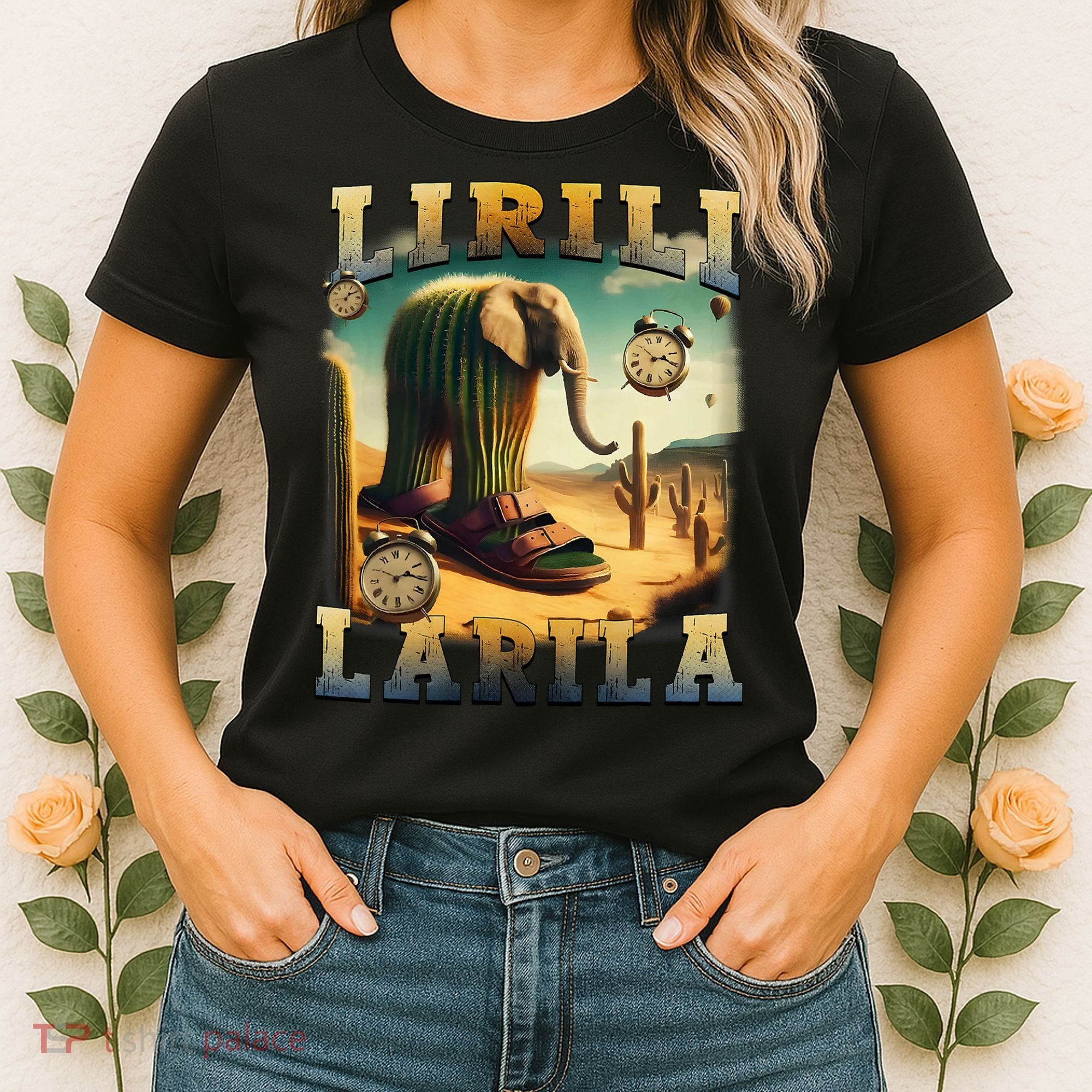 Lirili Larila Funny Italian Brainrot Meme Cactus Elephant Women's T-Shirt