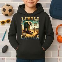 Lirili Larila Funny Italian Brainrot Meme Cactus Elephant Kids Hoodie thumb 2