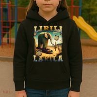 Lirili Larila Funny Italian Brainrot Meme Cactus Elephant Kids Hoodie thumb 3