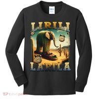 Lirili Larila Funny Italian Brainrot Meme Cactus Elephant Kids Long Sleeve Shirt thumb 0