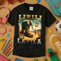 Lirili Larila Funny Italian Brainrot Meme Cactus Elephant Kids T-Shirt thumb 3