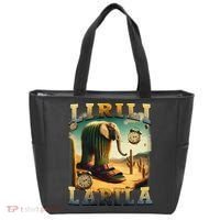 Lirili Larila Funny Italian Brainrot Meme Cactus Elephant Tote Bag thumb 0