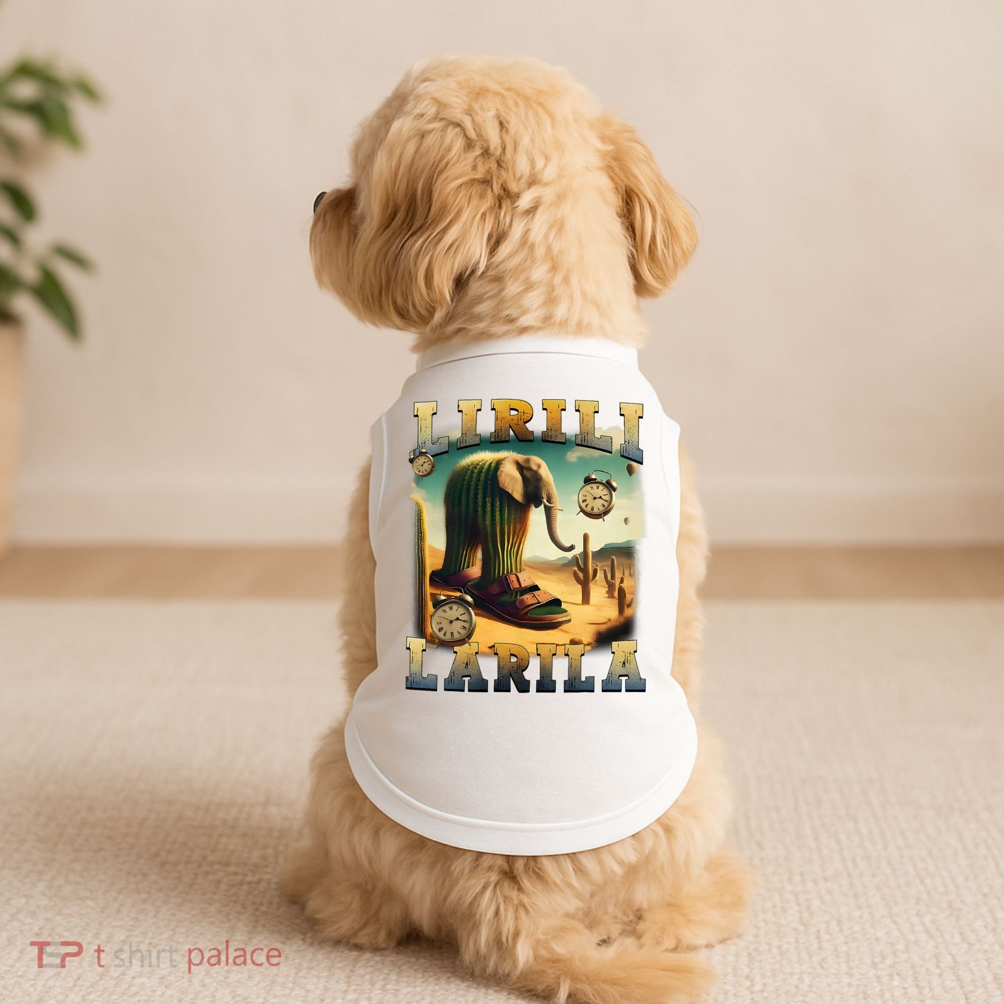 Lirili Larila Funny Italian Brainrot Meme Cactus Elephant  Doggie Tank