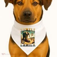 Lirili Larila Funny Italian Brainrot Meme Cactus Elephant  USA-Made Doggie Bandana thumb 1