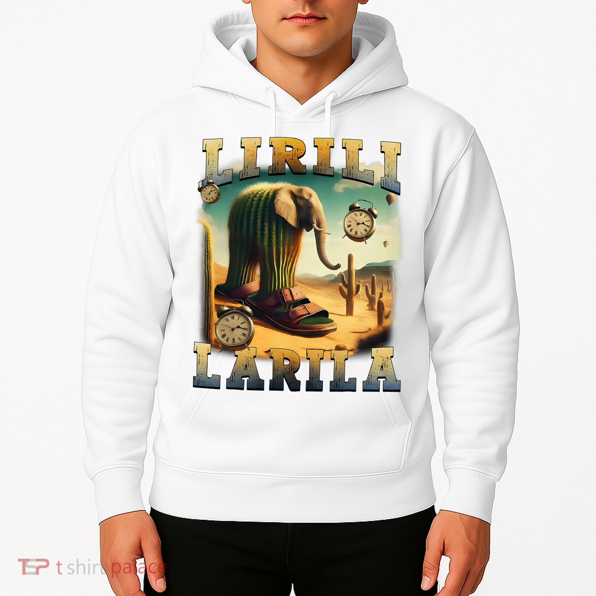 Lirili Larila Funny Italian Brainrot Meme Cactus Elephant  Hoodie