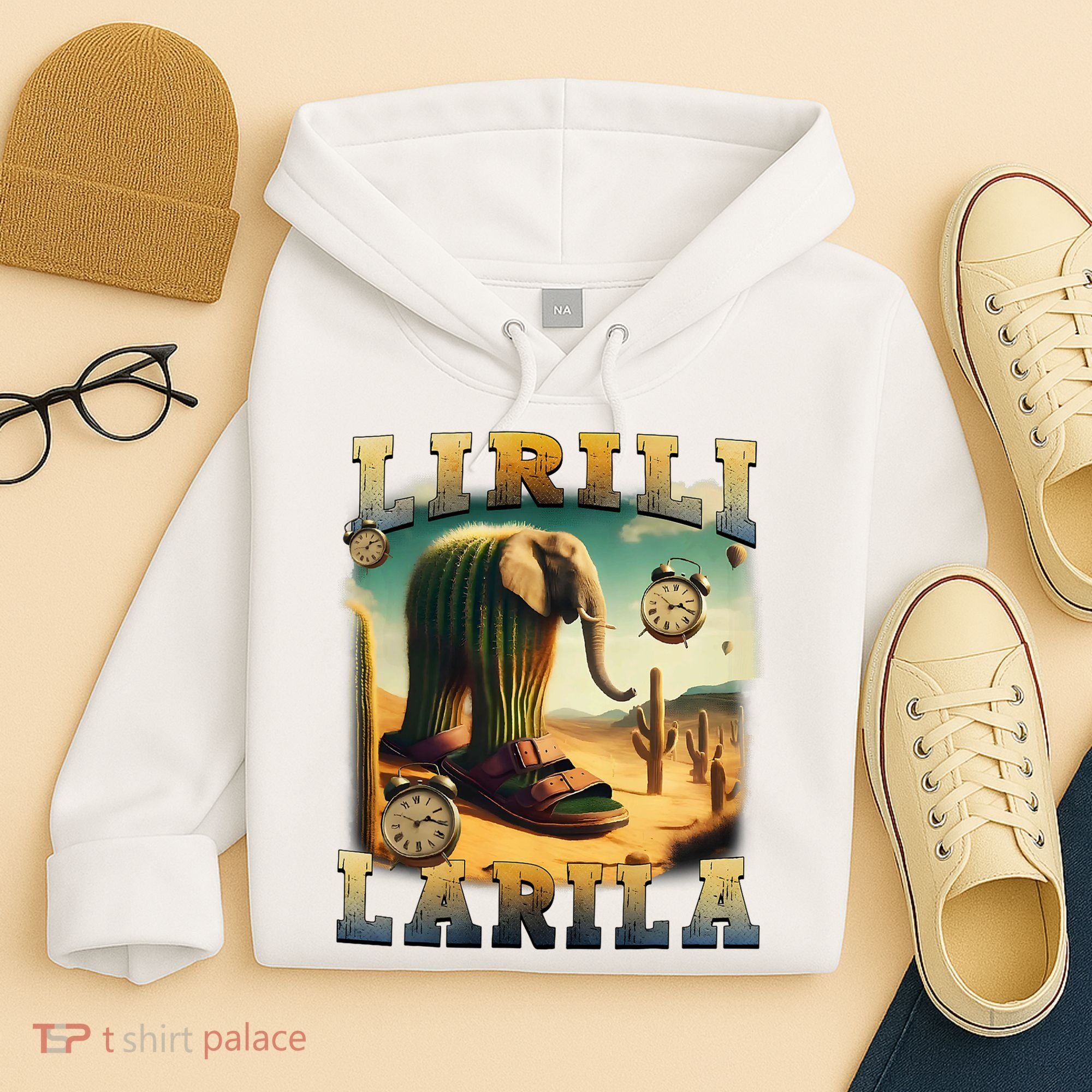 Lirili Larila Funny Italian Brainrot Meme Cactus Elephant  Hoodie
