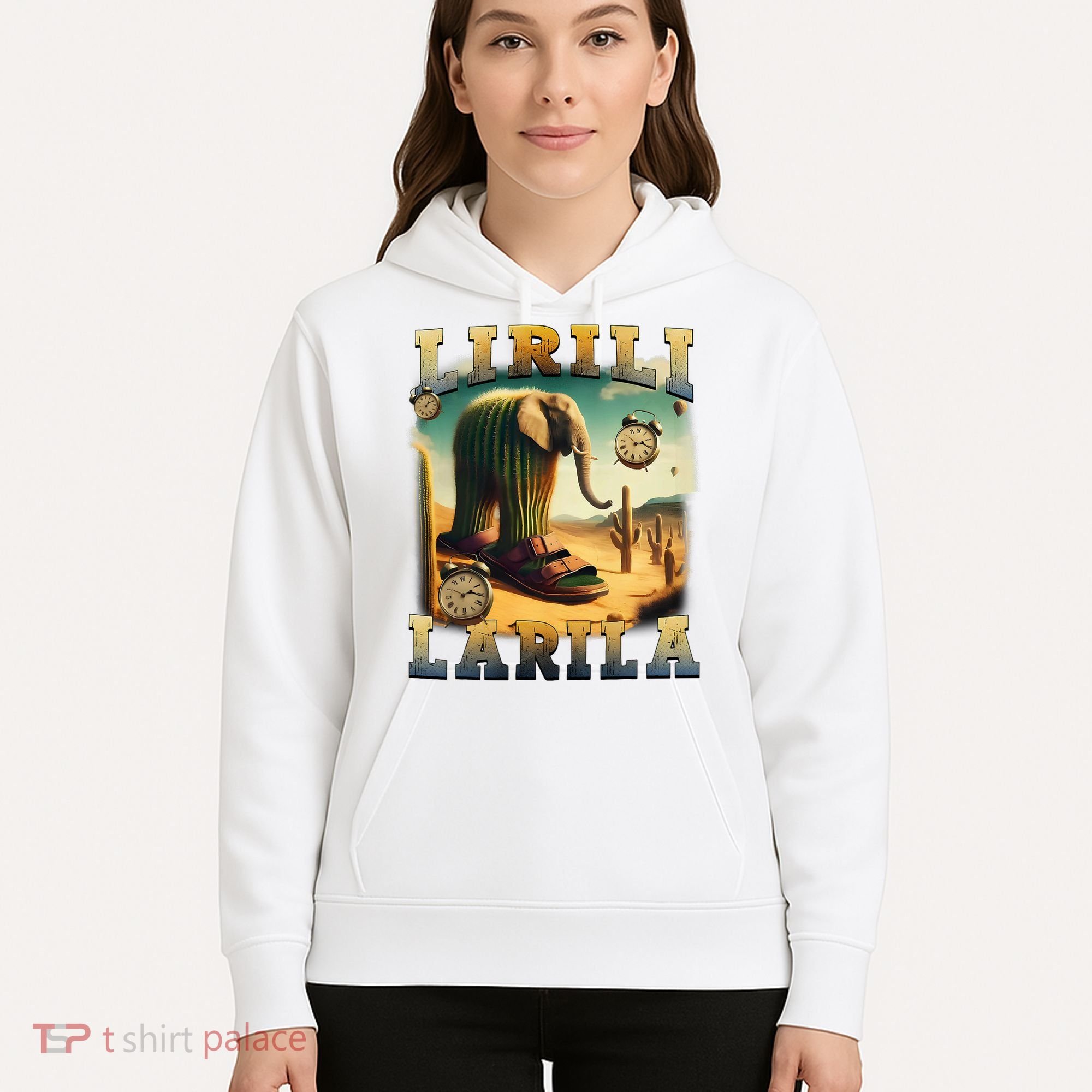 Lirili Larila Funny Italian Brainrot Meme Cactus Elephant  Hoodie
