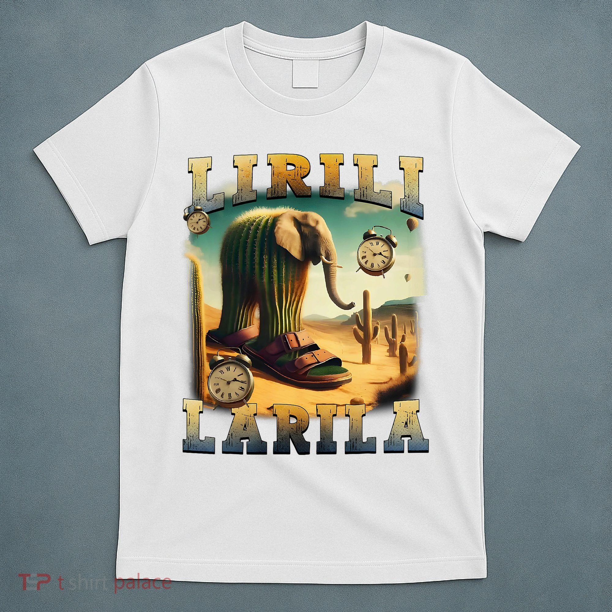 Lirili Larila Funny Italian Brainrot Meme Cactus Elephant  T-Shirt