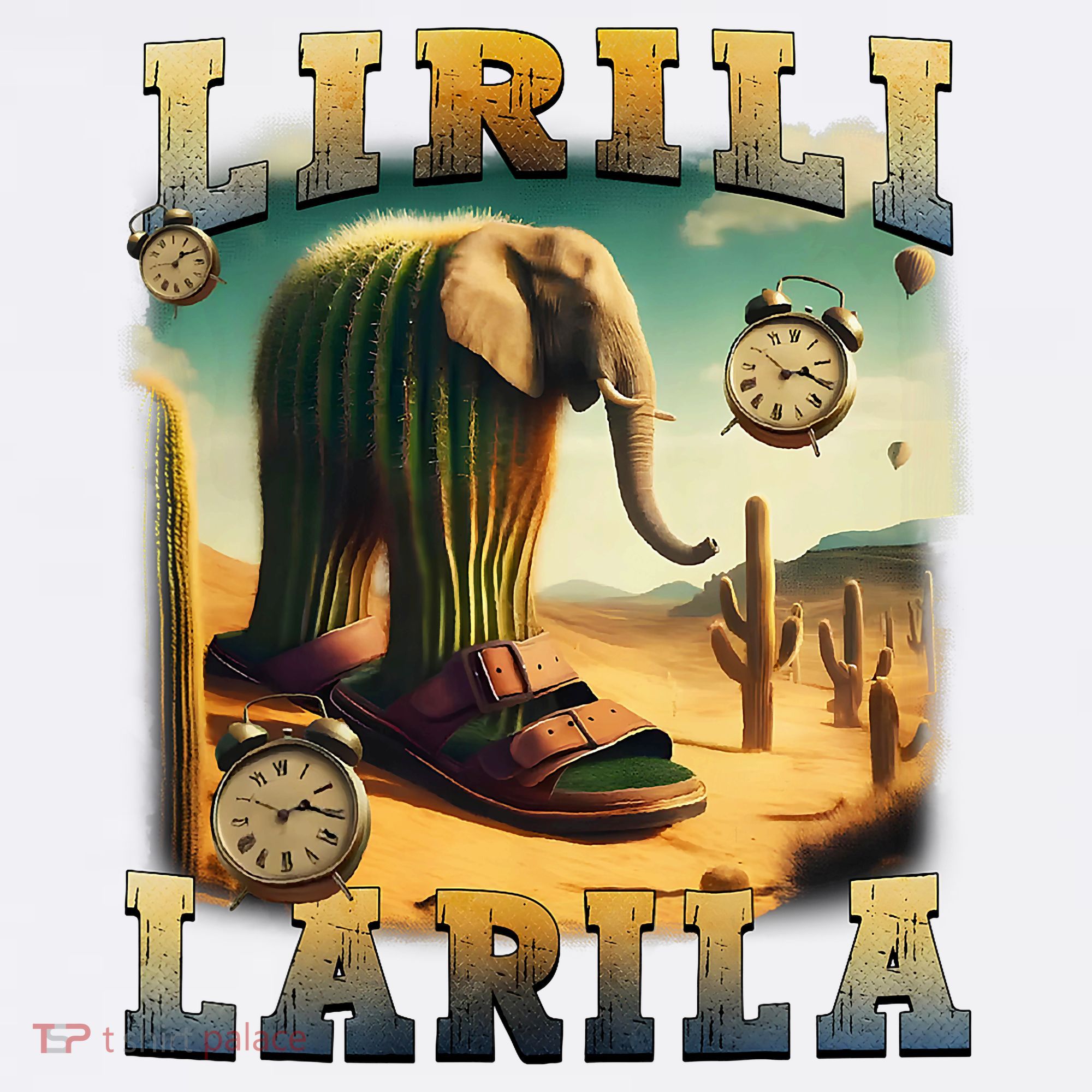 Lirili Larila Funny Italian Brainrot Meme Cactus Elephant  Women's Hoodie
