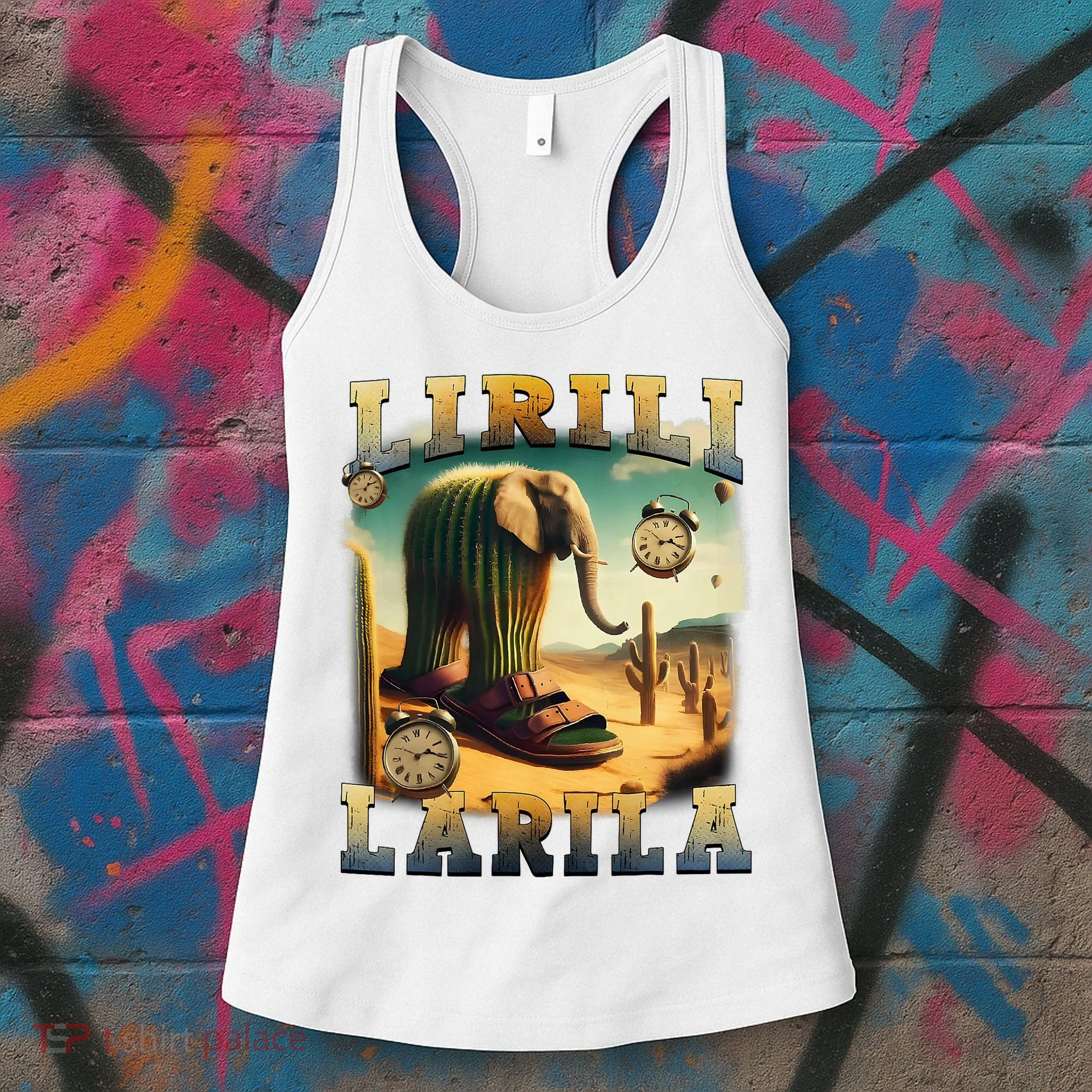 Lirili Larila Funny Italian Brainrot Meme Cactus Elephant  Women's Tank Top