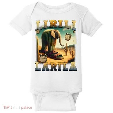 Lirili Larila Funny Italian Brainrot Meme Cactus Elephant  Baby Bodysuit