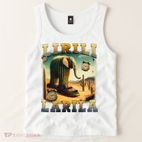 Lirili Larila Funny Italian Brainrot Meme Cactus Elephant  Tank Top thumb 2