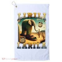Lirili Larila Funny Italian Brainrot Meme Cactus Elephant  Golf Towel thumb 0