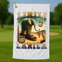 Lirili Larila Funny Italian Brainrot Meme Cactus Elephant  Golf Towel thumb 1