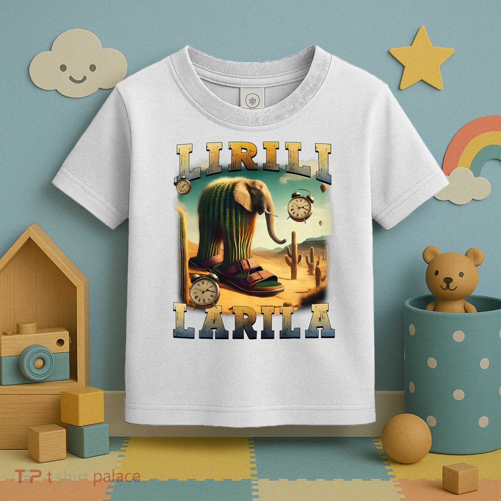 Lirili Larila Funny Italian Brainrot Meme Cactus Elephant  Toddler T-Shirt