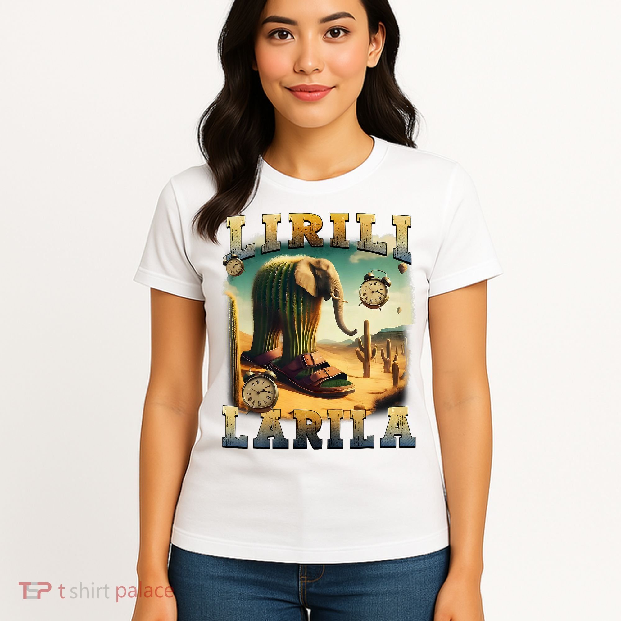 Lirili Larila Funny Italian Brainrot Meme Cactus Elephant  Women's T-Shirt