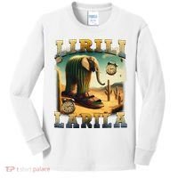 Lirili Larila Funny Italian Brainrot Meme Cactus Elephant  Kids Long Sleeve Shirt thumb 0