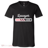Lawyer Loading Funny New Lawyer Outfit Law Graduate Gift V-Neck T-Shirt thumb 0