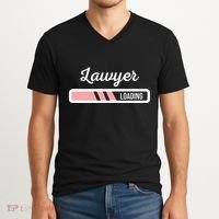 Lawyer Loading Funny New Lawyer Outfit Law Graduate Gift V-Neck T-Shirt thumb 2