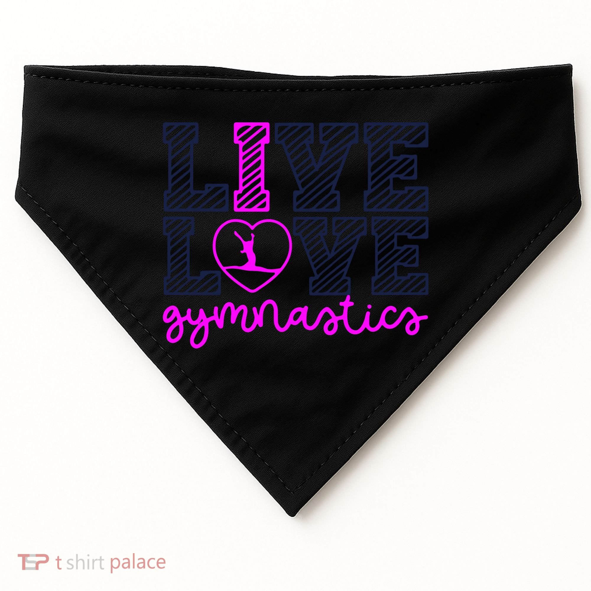 Live Love Gymnastics USA-Made Doggie Bandana