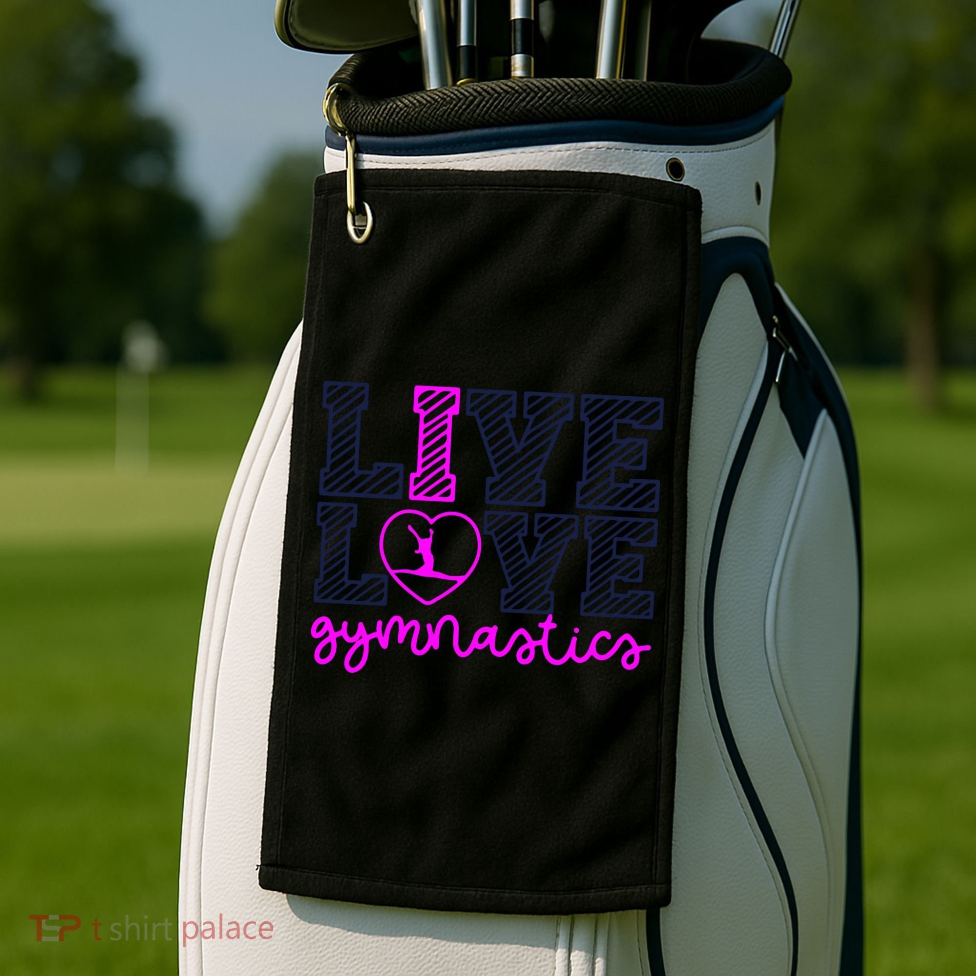 Live Love Gymnastics Golf Towel