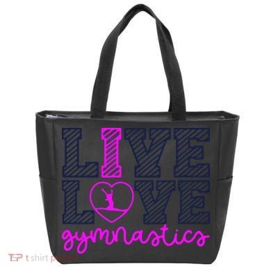 Live Love Gymnastics Tote Bag