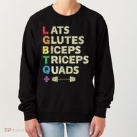 Lgbtq Lats Glutes Biceps Triceps Quads Weightlifting Women's Sweatshirt thumb 0