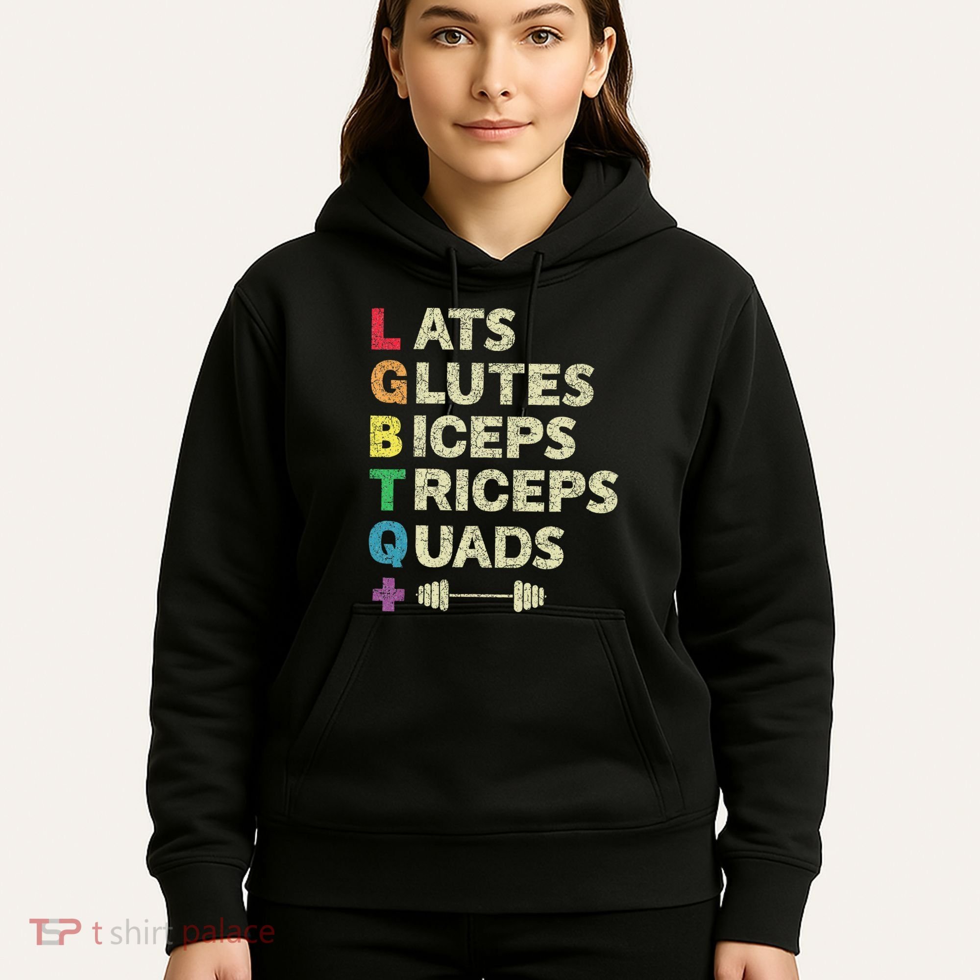 Lgbtq Lats Glutes Biceps Triceps Quads Weightlifting Hoodie