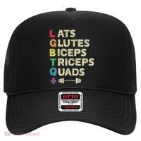 Lgbtq Lats Glutes Biceps Triceps Quads Weightlifting Hat thumb 0