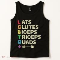 Lgbtq Lats Glutes Biceps Triceps Quads Weightlifting Tank Top thumb 2