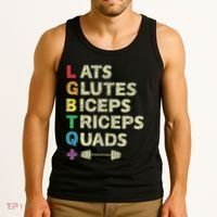 Lgbtq Lats Glutes Biceps Triceps Quads Weightlifting Tank Top thumb 3