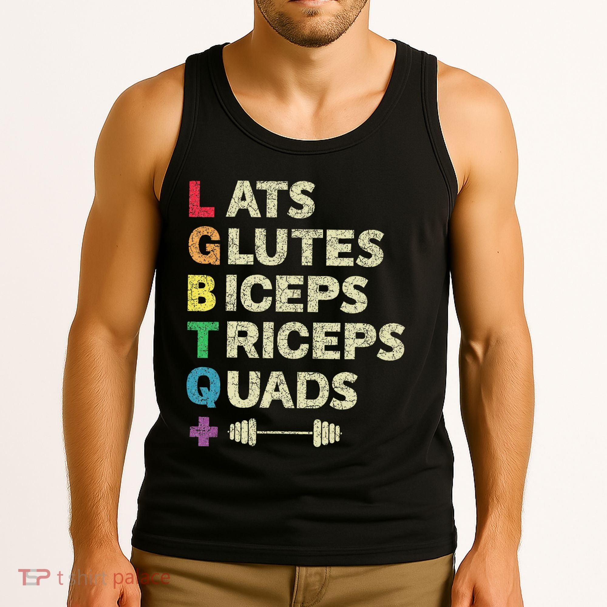 Lgbtq Lats Glutes Biceps Triceps Quads Weightlifting Tank Top