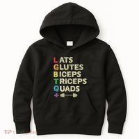 Lgbtq Lats Glutes Biceps Triceps Quads Weightlifting Kids Hoodie thumb 0